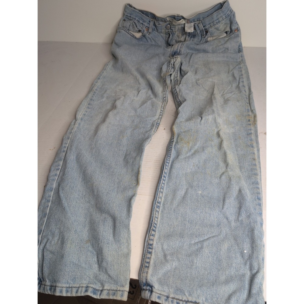 VTG Y2K Levis 550 Jeans Men's 34x34 Denim Made In USA Med Wash Light Fade 2001